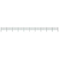 Schuttingpaneel met palen ijzer 1730x80 cm groen