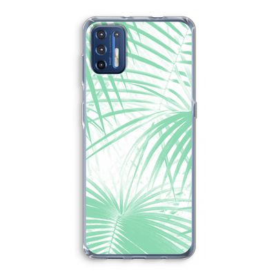 Palmbladeren: Motorola Moto G9 Plus Transparant Hoesje