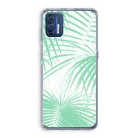 Palmbladeren: Motorola Moto G9 Plus Transparant Hoesje