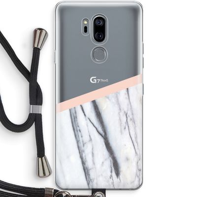 A touch of peach: LG G7 Thinq Transparant Hoesje met koord