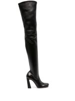 Amina Muaddi bottines Marine 95 mm en cuir - Noir - thumbnail