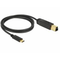 Delock USB-C-kabel USB-C stekker, USB-B stekker 1.00 m Zwart 83675
