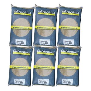 Gardenlux Speelzand - Zandbakzand - Zand voor Zandbak - Gecertificeerd - Voordeelverpakking 6 x 20 kg