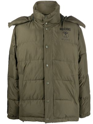 Moschino doudoune à capuche - Vert