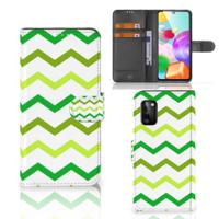 Samsung Galaxy A41 | Telefoon Hoesje | Zigzag Groen