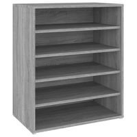 The Living Store Schoenenkast Grey Sonoma Eiken 60x35x70cm - Praktisch - Elegant