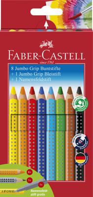 Faber Castell kleurpotlood Jumbo Grip - promotieset 8 + 1 + 1