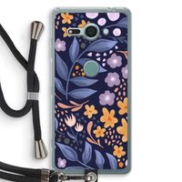 Flowers with blue leaves: Sony Xperia XZ2 Compact Transparant Hoesje met koord