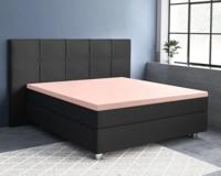 Primaviera Deluxe Topper Satijn Hoeslaken Roze 160 x 200 cm