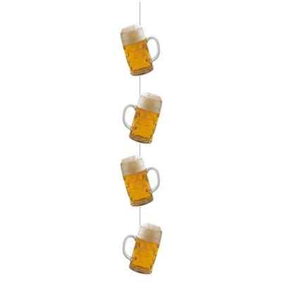 Bierslinger - 100 x 25 cm - papier - oktoberfest - bierpul - hangdecoratie