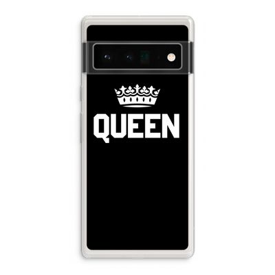 Queen zwart: Google Pixel 6 Pro Transparant Hoesje