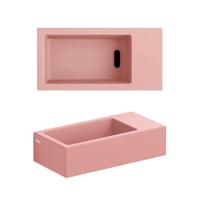 Clou Flush 3 fontein 36x18cm zonder kraangat rechts mat roze ker. CL/03.40031