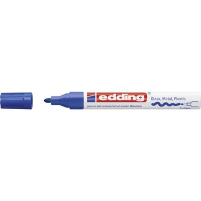 Edding 4-750-9-003 Glanzlackmarker Lakmarker Blauw 2 mm, 4 mm N/A