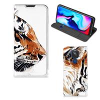 Bookcase Motorola Moto G9 Play Watercolor Tiger Bookcase Motorola Moto G9 Play Watercolor Tiger