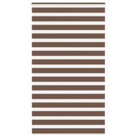 VidaXL Zebra rolgordijn 130x230 cm stofbreedte 125,9cm polyester bruin