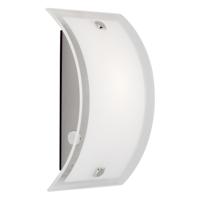 Brilliant Glazen wandlamp Elysee RVS 90266/82