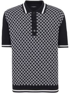 Balmain polo à motif monogrammé - Noir