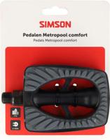 Pedaalset Simson Metropool Comfort - zwart