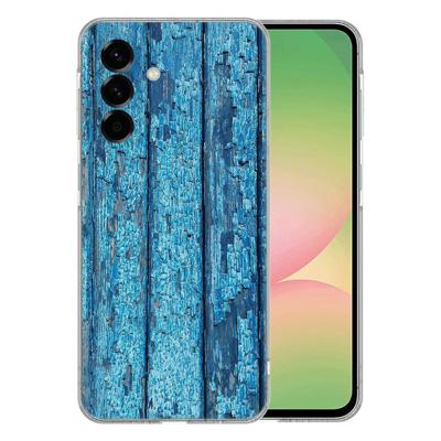 TPU Hoesje Samsung Galaxy A56 - Wood Blue Backcover TPU Hoesje Samsung Galaxy A56 - Wood Blue Backcover