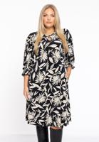 Yoek Jurk keyhole NORALY | Zwart | Maat 54/56