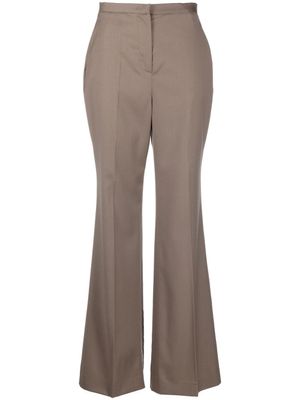Fabiana Filippi pantalon de tailleur à coupe évasée - Marron