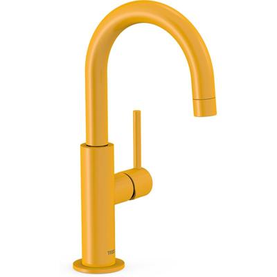 Wastafelkraan Tres Study | Opbouw | Draaibare uitloop | Mengkraan | Standaard model | 1-hendel | Rond | Geel