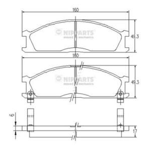 Nipparts Remblokset J3601037