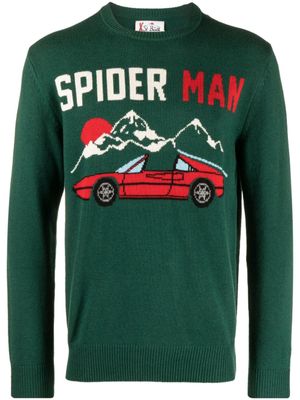 MC2 Saint Barth pull Spider Man en maille intarsia - Vert