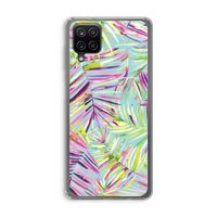 Tropical Palms Blue: Samsung Galaxy A12 Transparant Hoesje