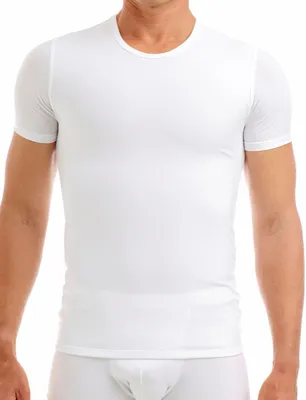 Heren microfiber T-shirt korte mouw - Young - Mannen ondershirt ronde hals