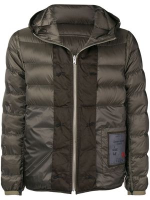 Ten C doudoune zippée à capuche - Vert