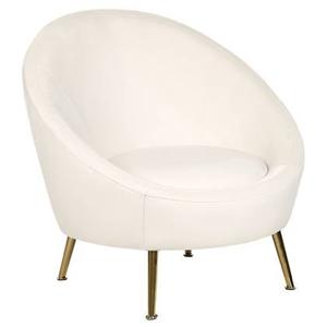 Beliani - LANGA - Fauteuil - Wit - Fluweel