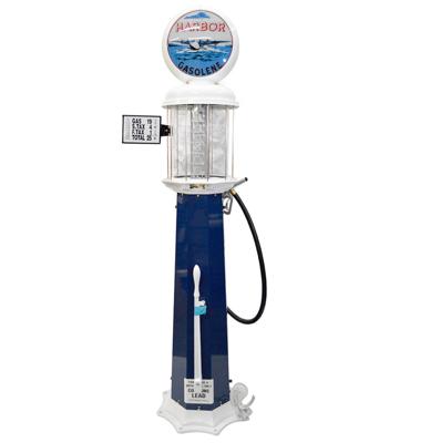 American Harbor Gasolene 6 Gallon Benzinepomp - Wit & Blauw - Reproductie