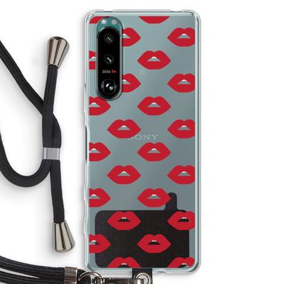 Lips: Sony Xperia 5 III Transparant Hoesje met koord