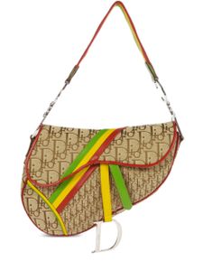 Christian Dior Pre-Owned sac Rasta Oblique Saddle (2004) - Tons neutres