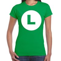 Luigi loodgieter carnaval verkleed shirt groen voor dames 2XL  -