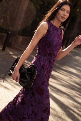 Midi flockjurk - RED - XL Midi flockjurk - RED - XL