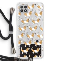 Doggy: Samsung Galaxy A22 4G Transparant Hoesje met koord