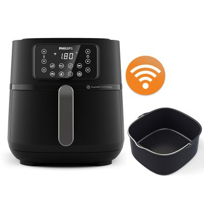 PhilipsHD9285/93 XXL Connected + bakvorm Airfryer Zwart