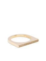 Tom Wood bague Sleek en or 9ct pavée de diamants - thumbnail