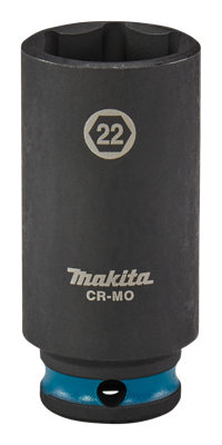 Makita Krachtdop Impact Black, 3/8 22mm lang - E-16396