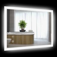 kleankin LED badkamerspiegel, achtergrondverlichting, touchfunctie, geheugenfunctie, geen condens, 70 x 50 cm