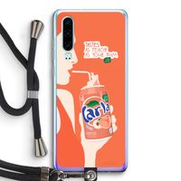 Peach please!: Huawei P30 Transparant Hoesje met koord