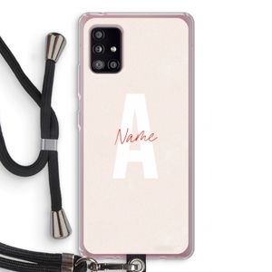 Strawberry Milkshake: Samsung Galaxy A51 5G Transparant Hoesje met koord