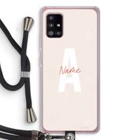 Strawberry Milkshake: Samsung Galaxy A51 5G Transparant Hoesje met koord Strawberry Milkshake: Samsung Galaxy A51 5G Transparant Hoesje met koord