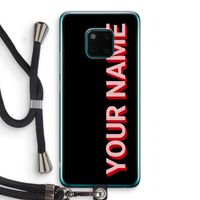 Namecase: Huawei Mate 20 Pro Transparant Hoesje met koord