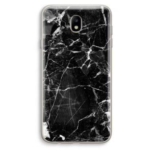 Zwart Marmer 2: Samsung Galaxy J7 (2017) Transparant Hoesje