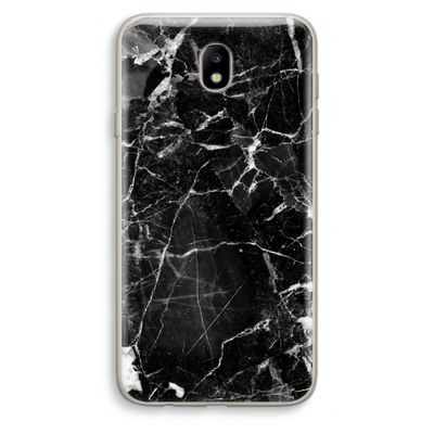 Zwart Marmer 2: Samsung Galaxy J7 (2017) Transparant Hoesje