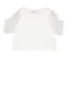 Monnalisa t-shirt à manches bouffantes - Blanc