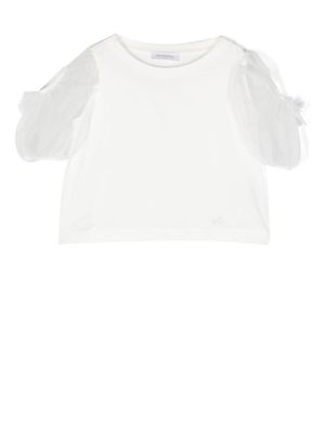 Monnalisa t-shirt à manches bouffantes - Blanc